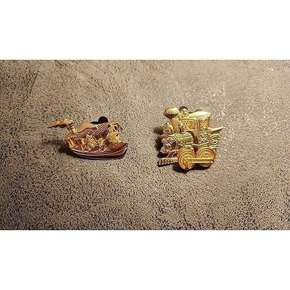 Disneyland 50th Anniversary Golden Vehicles Pins